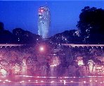 The Merlion at night